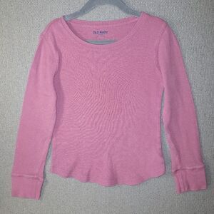 Old Navy Size Small 6-7 Rose Pink Knit Longsleeve Top